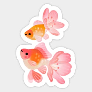 Cherry blossom goldfish 1 Sticker